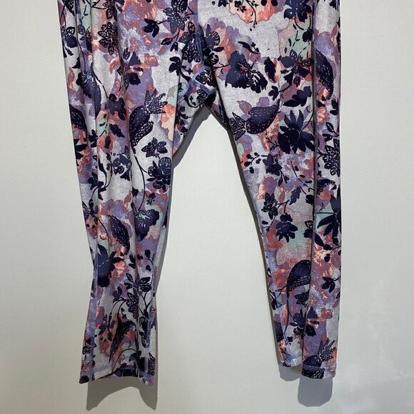 Joe Fresh Women's High Rise Floral Athletic Leggings Multicolor Size XL - Picture 2 of 12